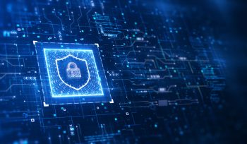 decorative image of digital cyberspace security concept